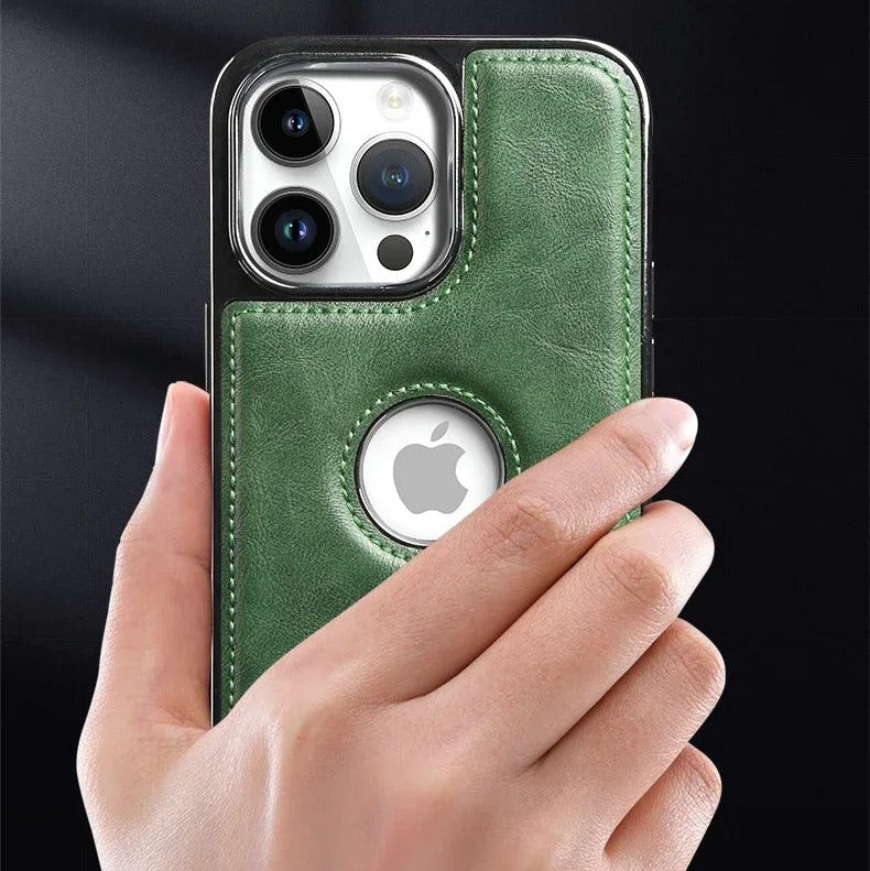 Luxury iPhone Case — Anti-Drop Magnetic MagSafe Business Leather Protective Cover with Premium Finish & Secure Grip Design