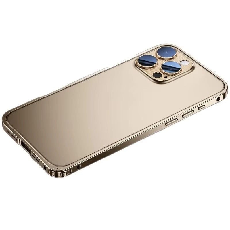 Luxury iPhone Case — Anti-Fingerprint, Anti-Scratch, Dustproof Tough Cover with Durable Aluminum Metal Frame and Anti-Drop Protection