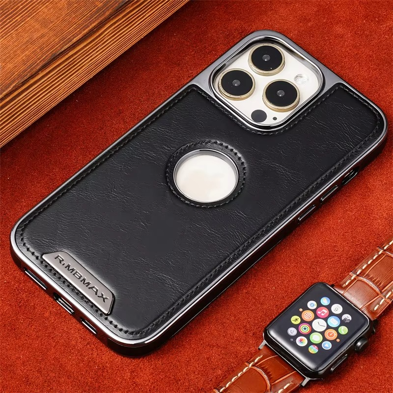 Luxury iPhone Case — Business Leather Magnetic Full-Coverage Shockproof PU Leather Cover, Non-Slip Protection