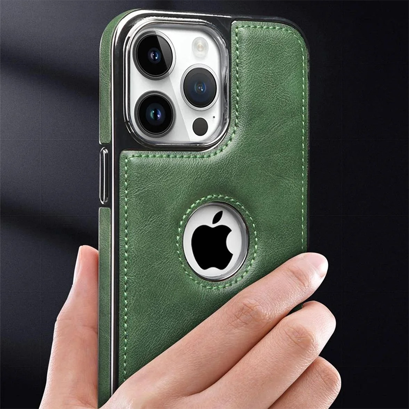 Luxury iPhone Case — Business Leather Magnetic Full-Coverage Shockproof PU Leather Cover, Non-Slip Protection