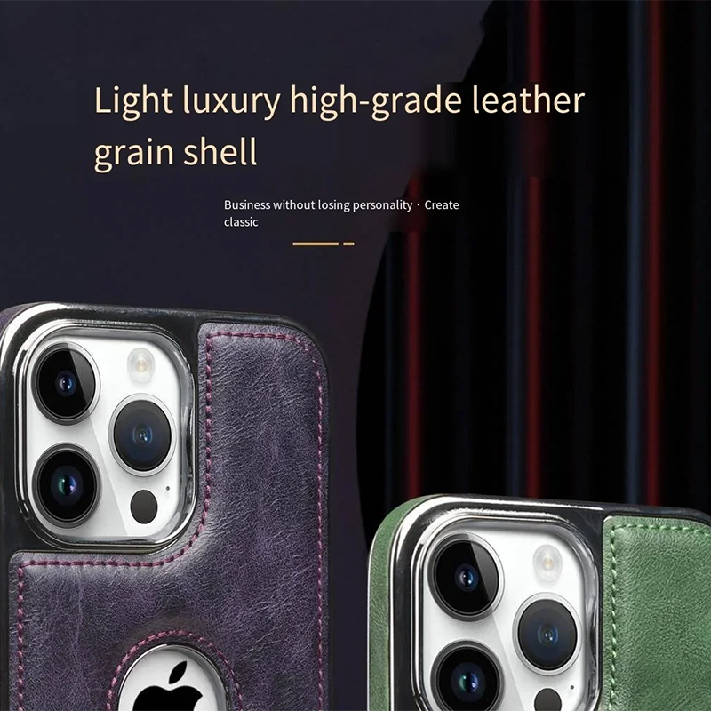 Luxury iPhone Case — Business Leather Magnetic Full-Coverage Shockproof PU Leather Cover, Non-Slip Protection