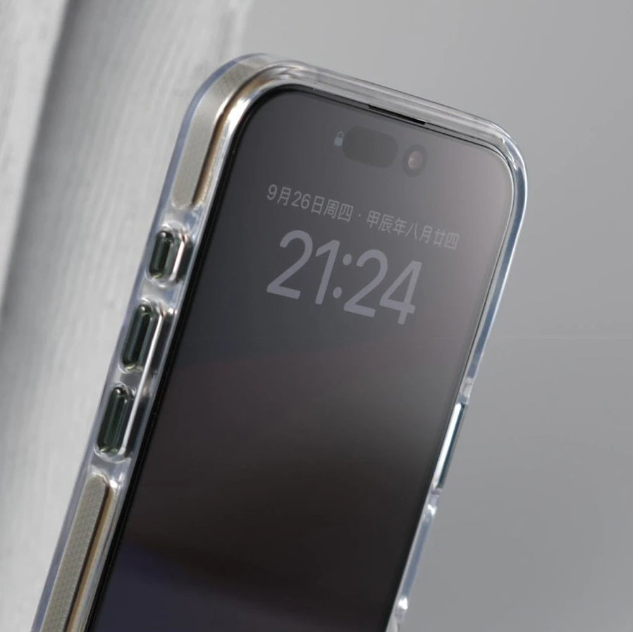 Luxury iPhone Case — Clear Full-Coverage Magnetic Shockproof Cover with Lens Holder, Anti-Fingerprint Anti-Scratch PC+TPU Design & Non-Slip Grip