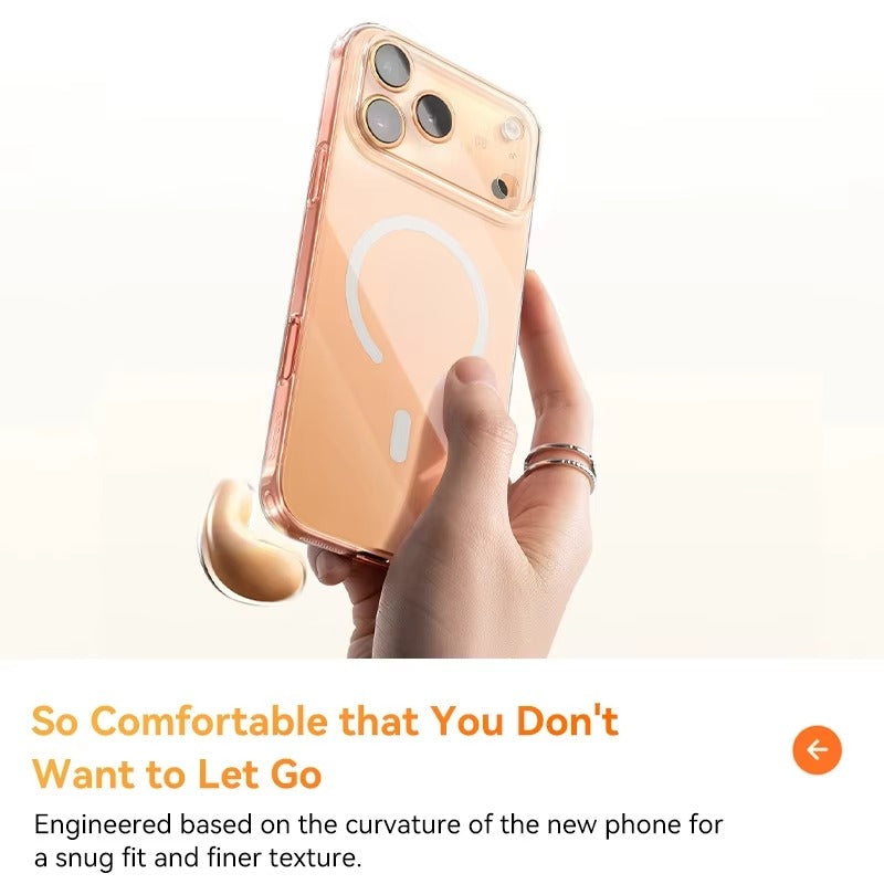 Luxury iPhone Case — Clear MagSafe Magnetic Cover with Ultra-Thin Anti-Yellowing PC Design, Strong N54 Magnets and Shockproof Grip Protection
