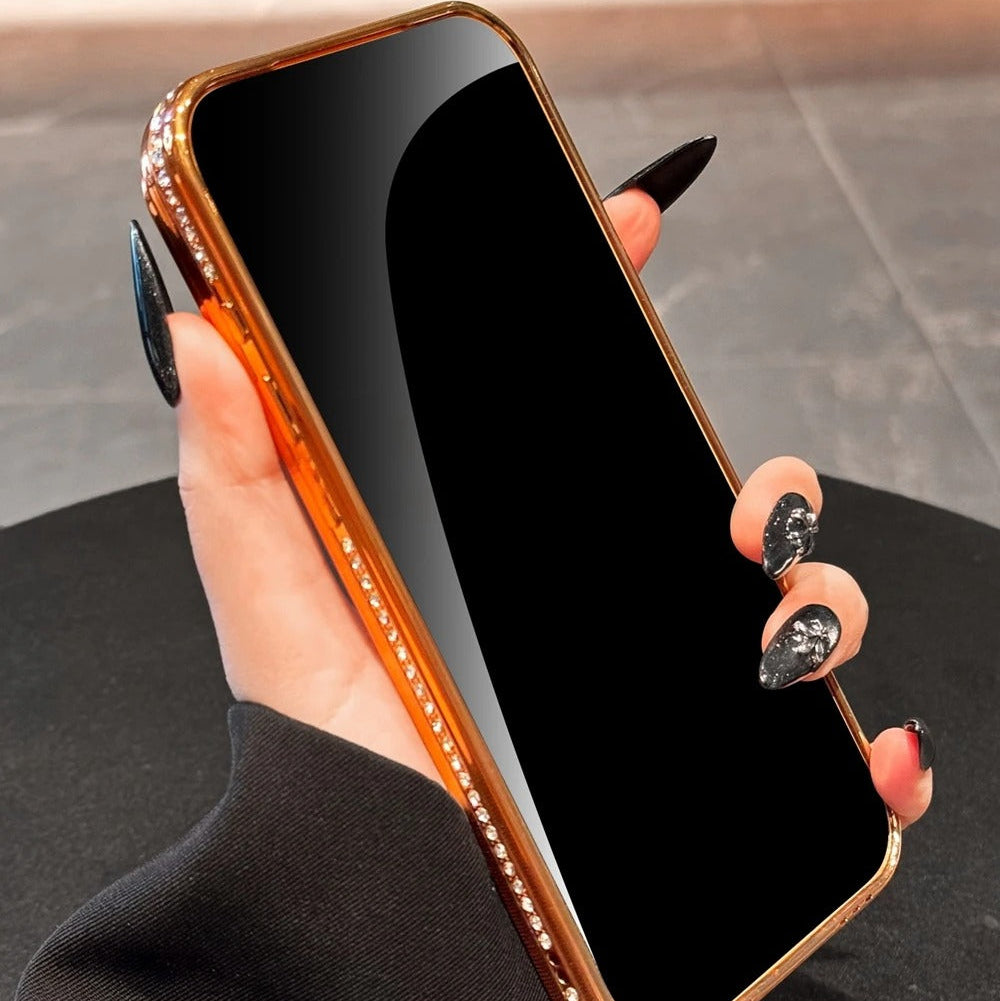 Luxury iPhone Case — Clear Magnetic MagSafe Soft Cover with Plating Design, Shockproof Anti-Scratch Silicone Build & Gradient Glitter Style for Women