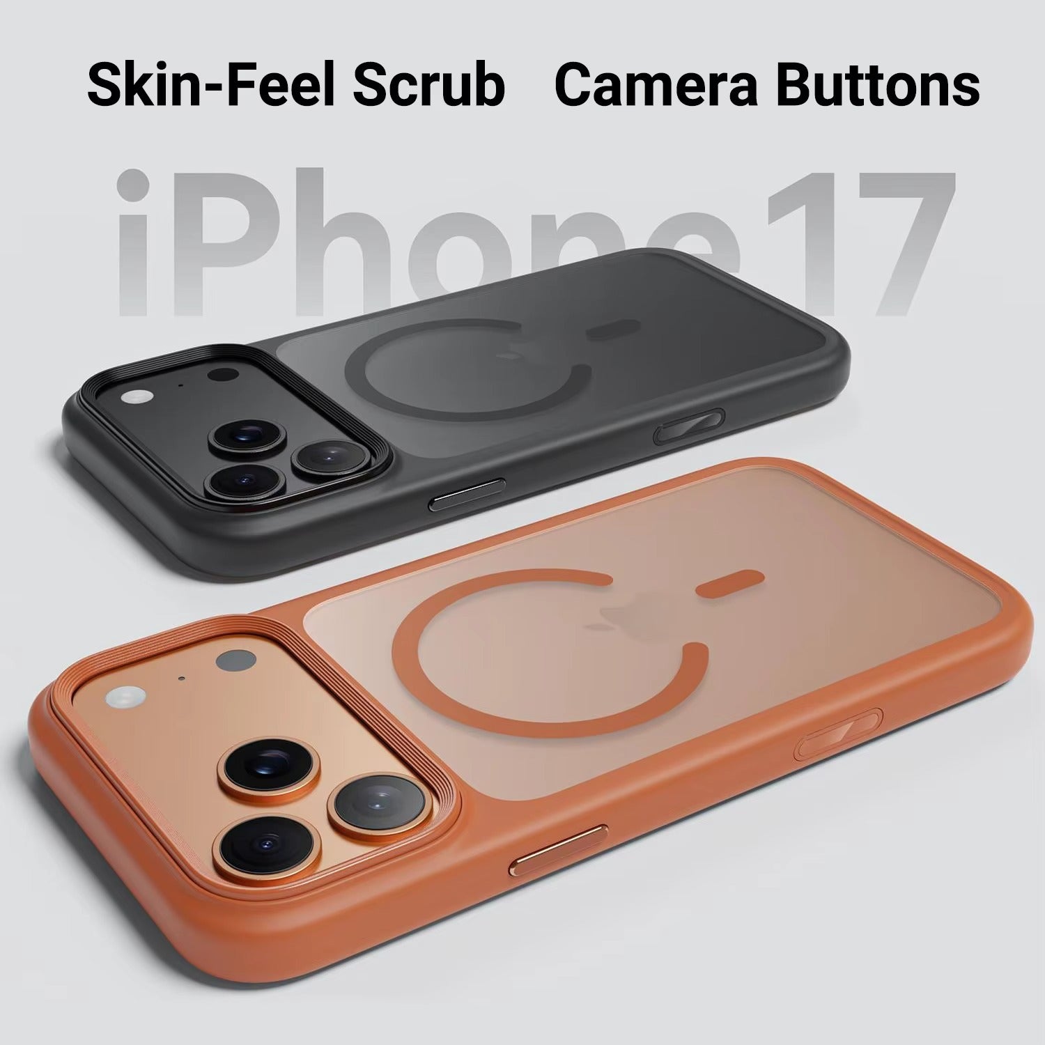 Luxury iPhone Case — Creative AI Intelligent Camera Button Clear Armor Magnetic Protective Cover for Full Protection