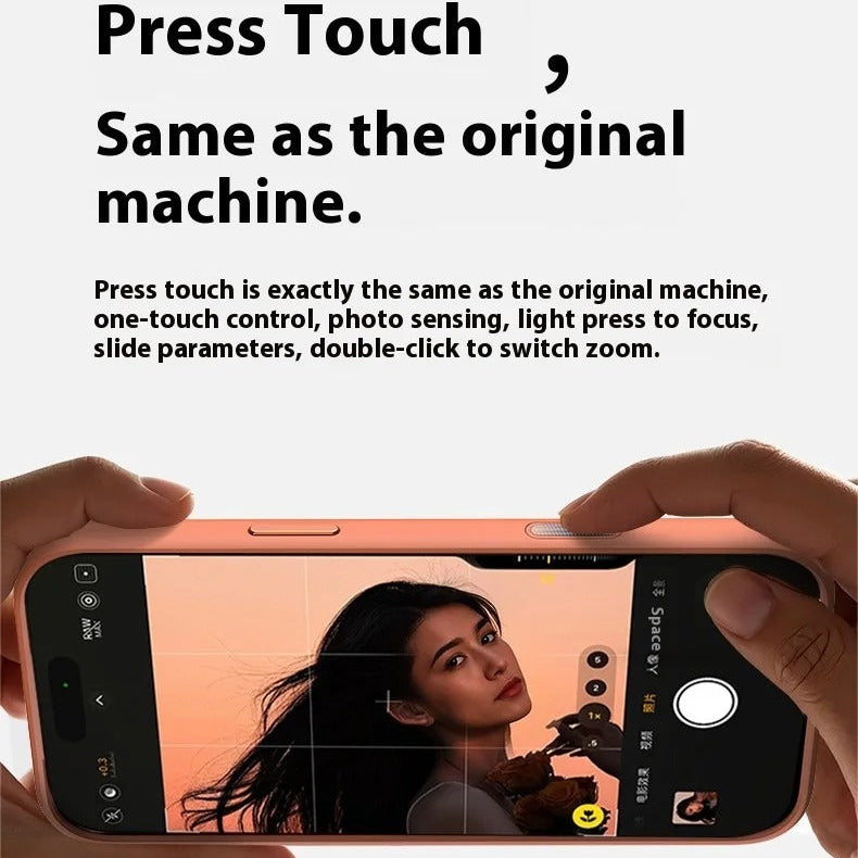 Luxury iPhone Case — Creative AI Intelligent Camera Button Clear Armor Magnetic Protective Cover for Full Protection