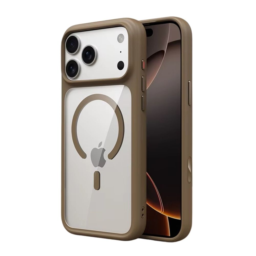 Luxury iPhone Case — Creative AI Intelligent Camera Button Clear Armor Magnetic Protective Cover for Full Protection