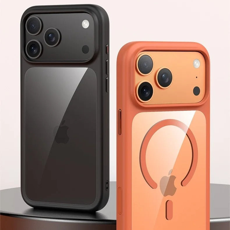 Luxury iPhone Case — Creative AI Intelligent Camera Button Clear Armor Magnetic Protective Cover for Full Protection