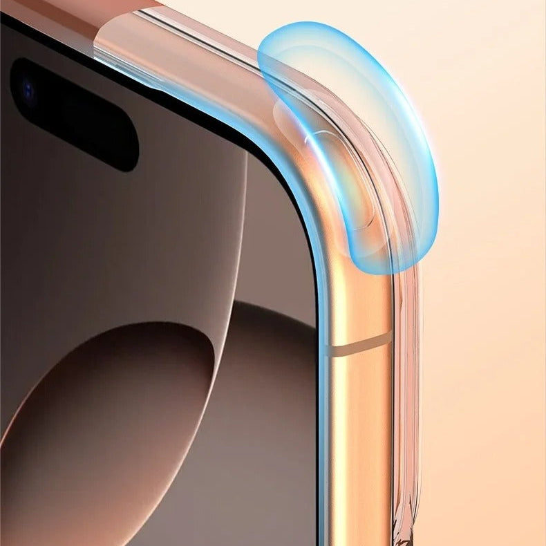 Luxury iPhone Case — Creative AI Intelligent Camera Button Clear Armor Magnetic Protective Cover for Full Protection