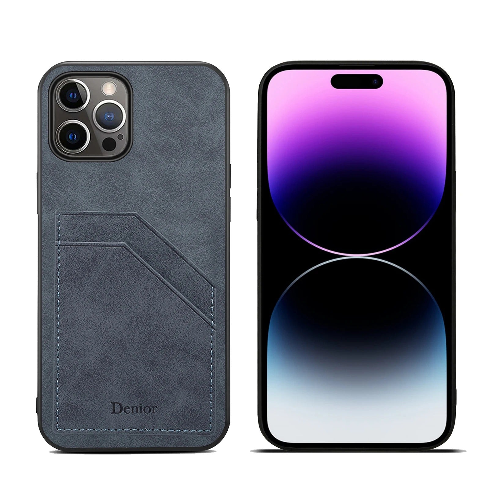 Luxury iPhone Case — Artificial Leather Wallet Cover with Card Slots, Shockproof Protection, Magnetic Closure & Storage Compartment