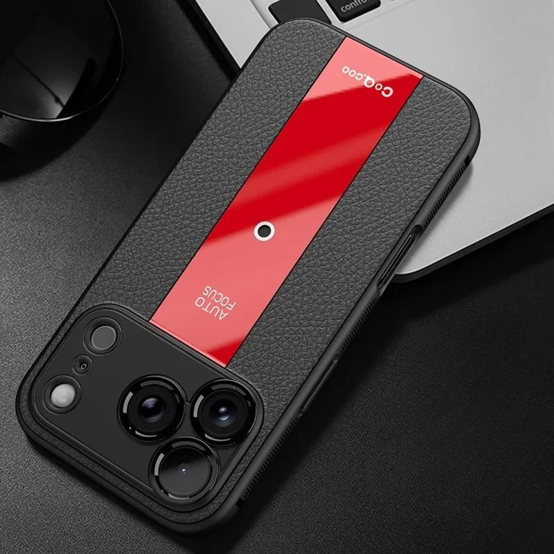 Luxury iPhone Case — Frosted PU Leather Full-Coverage Soft Silicone Protective Cover with MagSafe Support, Shockproof Anti-Scratch Non-Slip Design