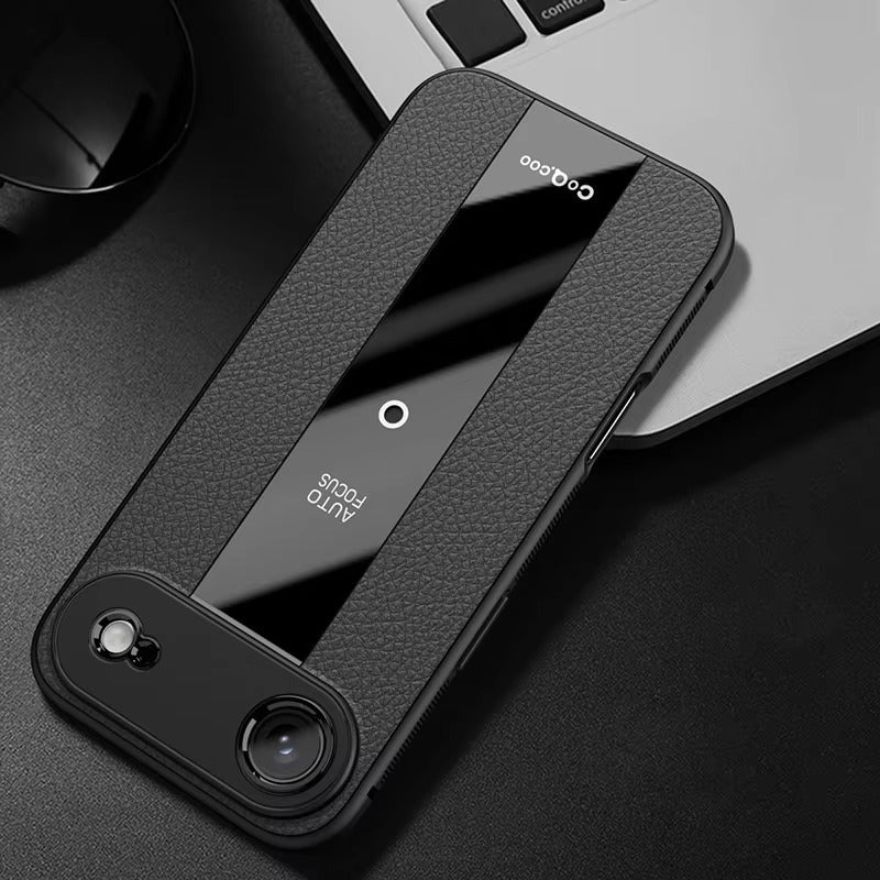 Luxury iPhone Case — Frosted PU Leather Full-Coverage Soft Silicone Protective Cover with MagSafe Support, Shockproof Anti-Scratch Non-Slip Design