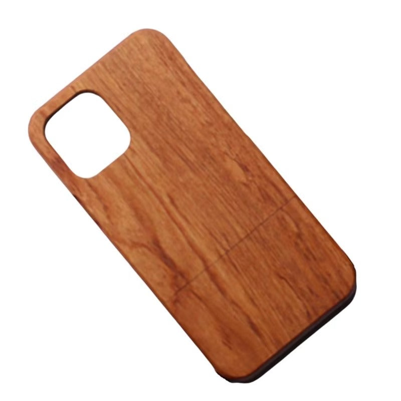 Luxury iPhone Case — Genuine Bamboo & Walnut Wooden Hard Back Cover with Dustproof Half-Wrapped Protection and Custom Natural Design