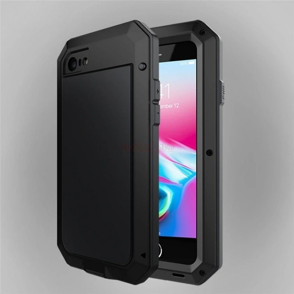Luxury iPhone Case — Heavy-Duty Full-Coverage Aluminum Alloy Armor Protective Cover with Shockproof Waterproof Design