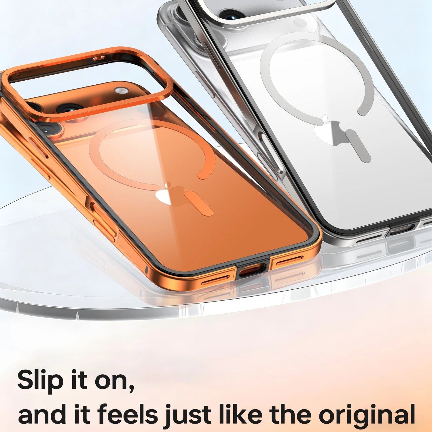 Luxury iPhone Case — High-End Metal Frame MagSafe Cover with HD Acrylic Backplate and Durable Shockproof Protective Design