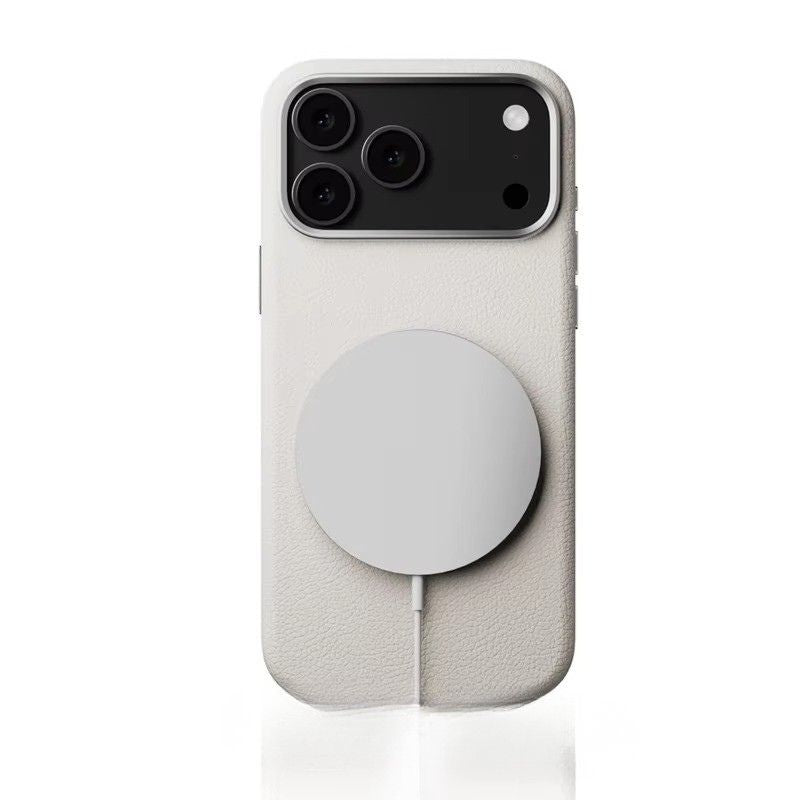 Luxury iPhone Case — Leather Magnetic Cover with MagSafe Charging, Camera Button Access and Full-Protection Artificial Leather Design