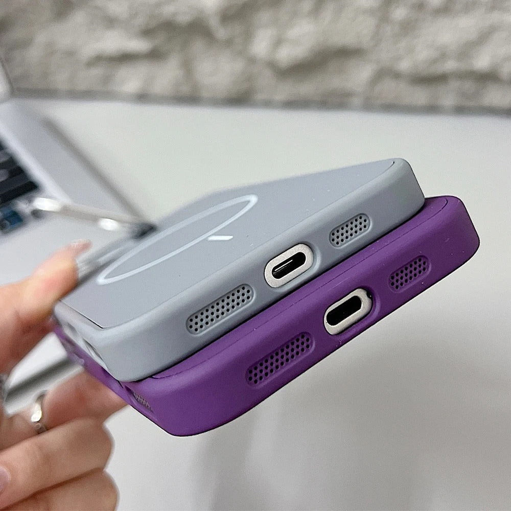 Luxury iPhone Case — Lens Stand Magnetic PC Armor Cover with MagSafe Compatibility