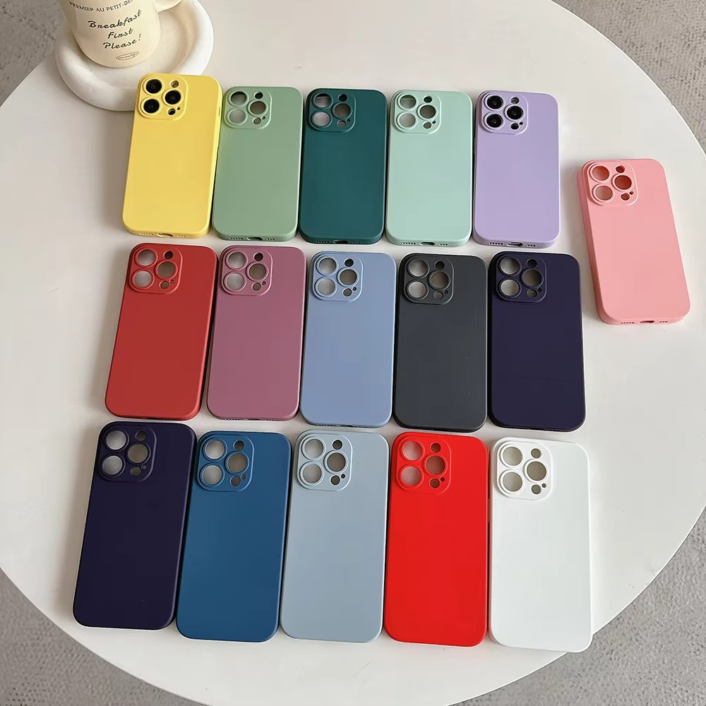 Luxury iPhone Case — Liquid Silicone Soft Bumper, Shockproof & Protective Cover