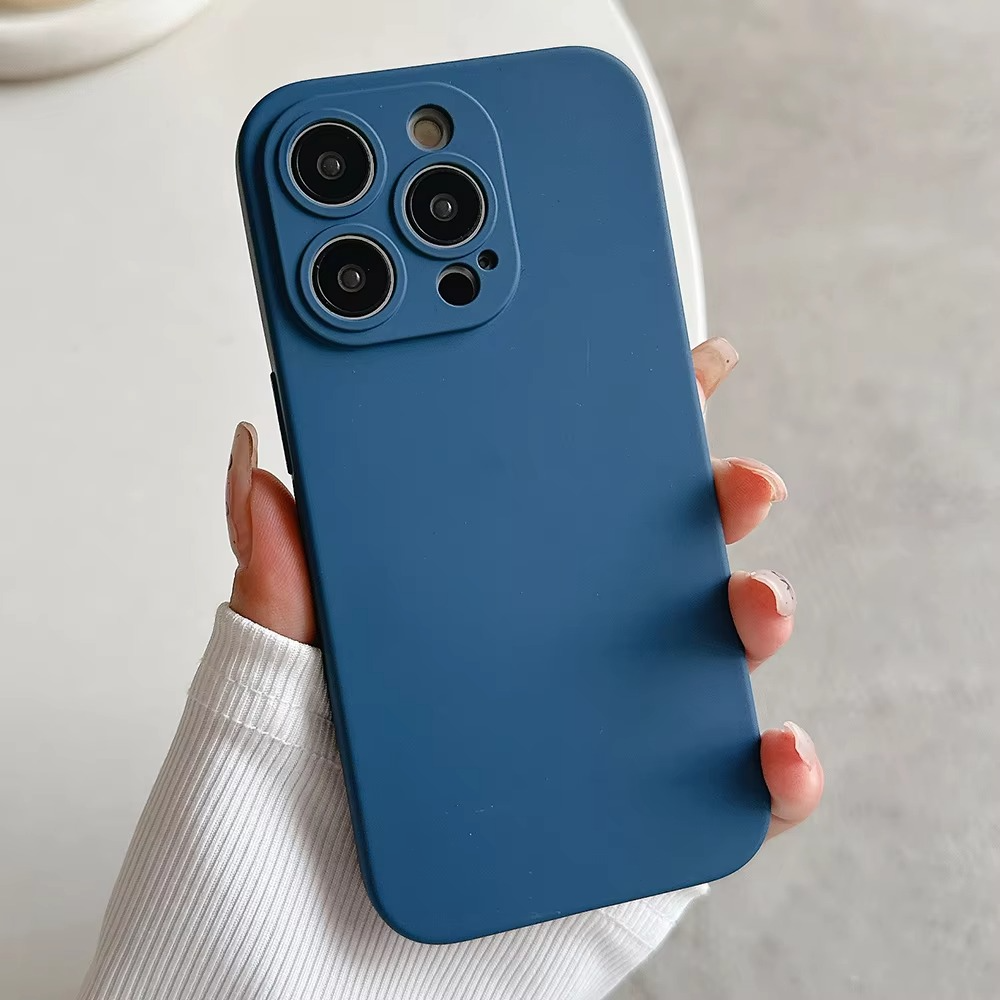 Luxury iPhone Case — Liquid Silicone Soft Bumper, Shockproof & Protective Cover