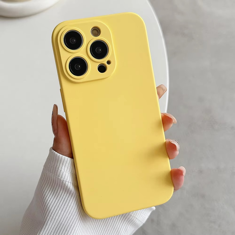 Luxury iPhone Case — Liquid Silicone Soft Bumper, Shockproof & Protective Cover