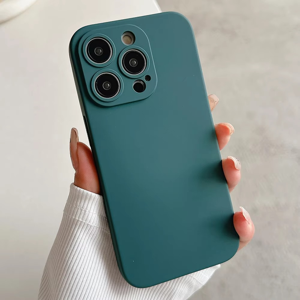 Luxury iPhone Case — Liquid Silicone Soft Bumper, Shockproof & Protective Cover