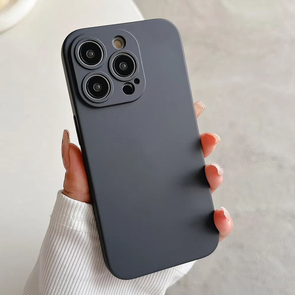 Luxury iPhone Case — Liquid Silicone Soft Bumper, Shockproof & Protective Cover