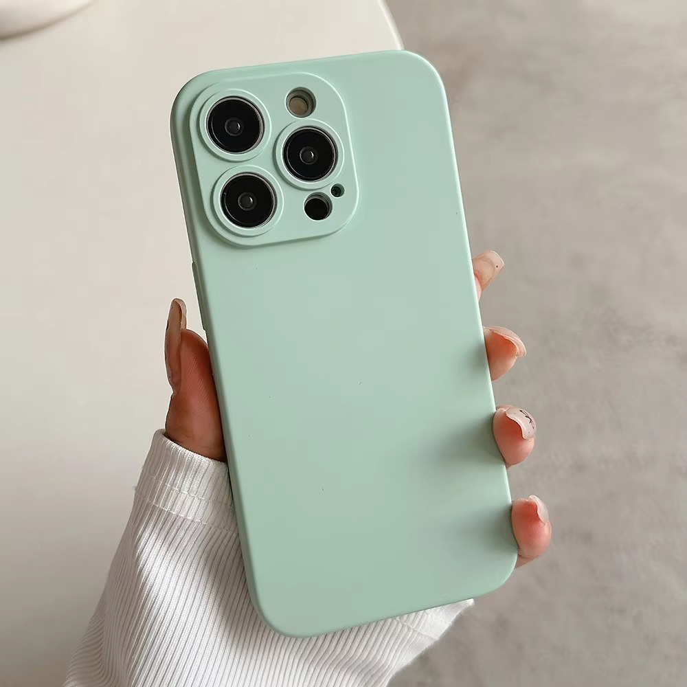 Luxury iPhone Case — Liquid Silicone Soft Bumper, Shockproof & Protective Cover
