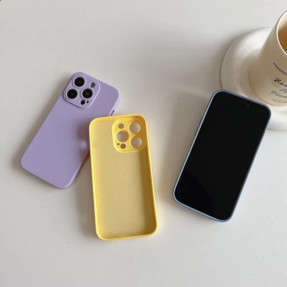 Luxury iPhone Case — Liquid Silicone Soft Bumper, Shockproof & Protective Cover