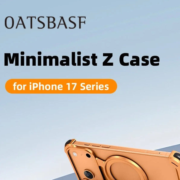 Luxury iPhone Case — MagSafe Aluminum Alloy Metal Bumper with 360° Rotatable Stand, Ring Holder & Shockproof Protection