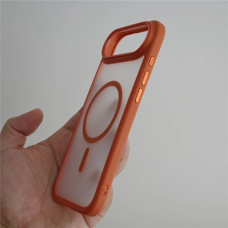 Luxury iPhone Case — MagSafe Magnetic TPU+PC Shockproof Cover with Camera Button and Anti-Fingerprint Matte Finish