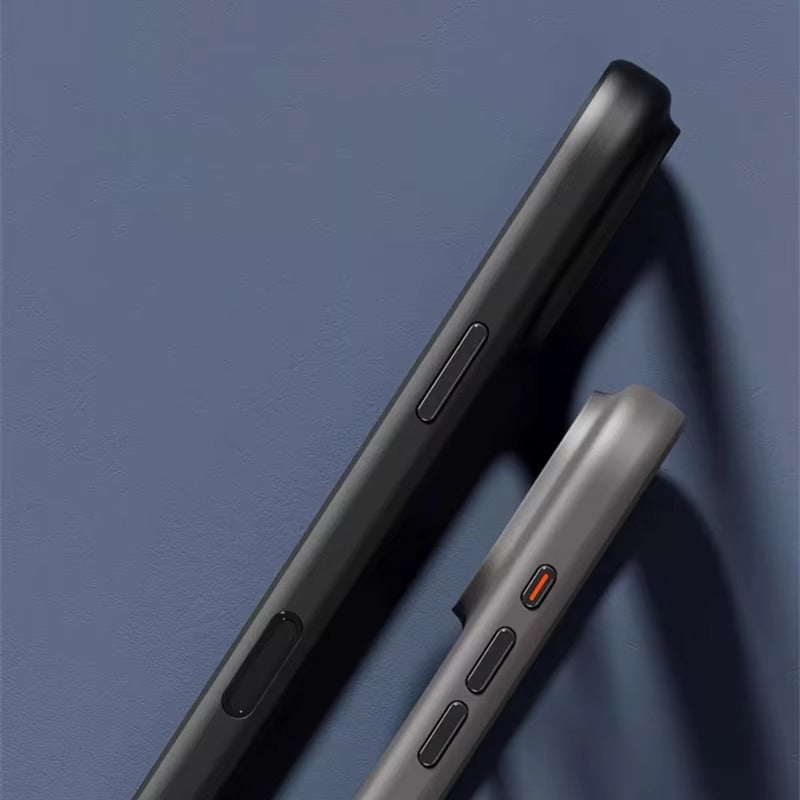 Luxury iPhone Case — MagSafe Magnetic TPU+PC Shockproof Cover with Camera Button and Anti-Fingerprint Matte Finish