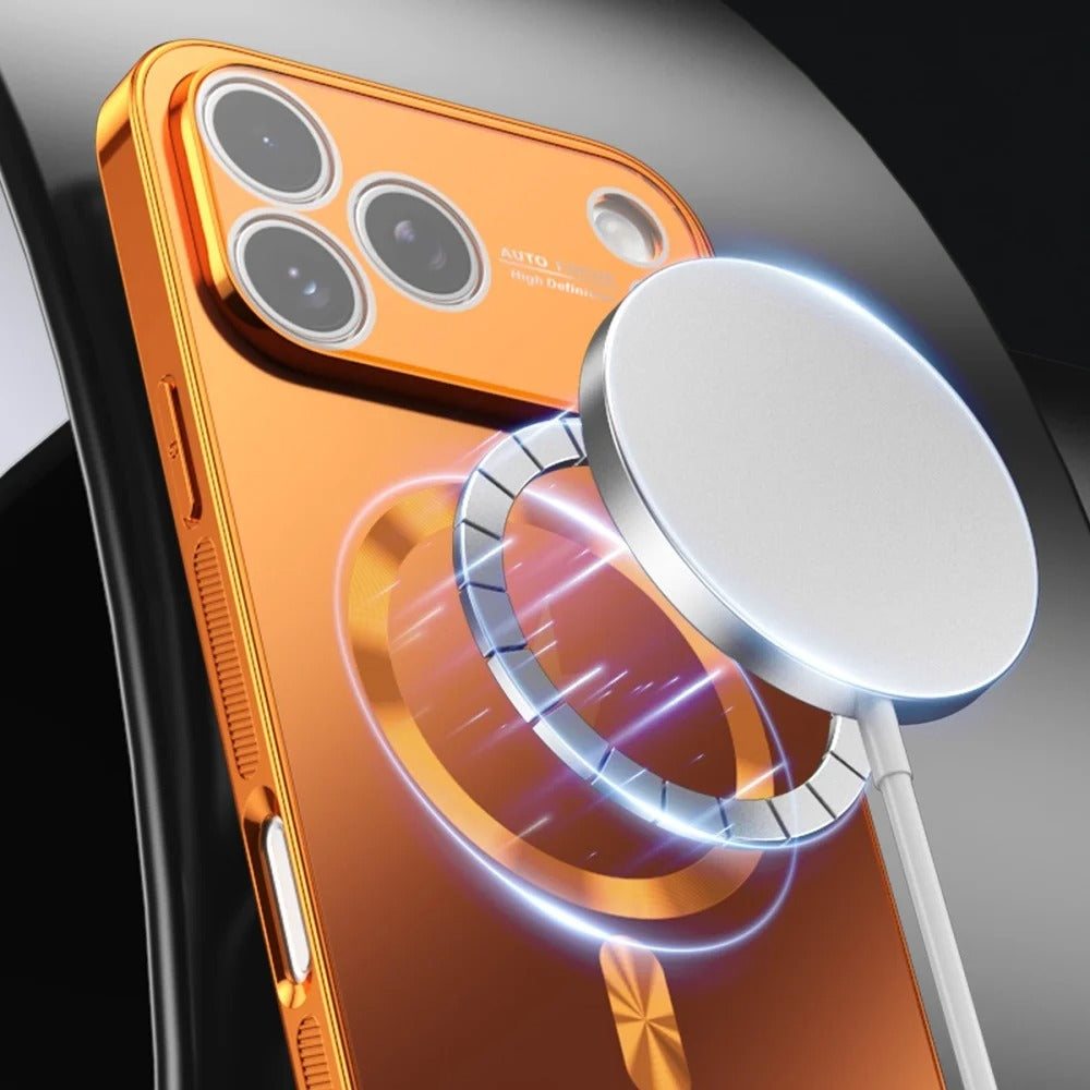 Luxury iPhone Case — MagSafe Matte Plating Cover with Full-Lens Protection, Shockproof Anti-Fingerprint Design and Non-Slip Dustproof Finish
