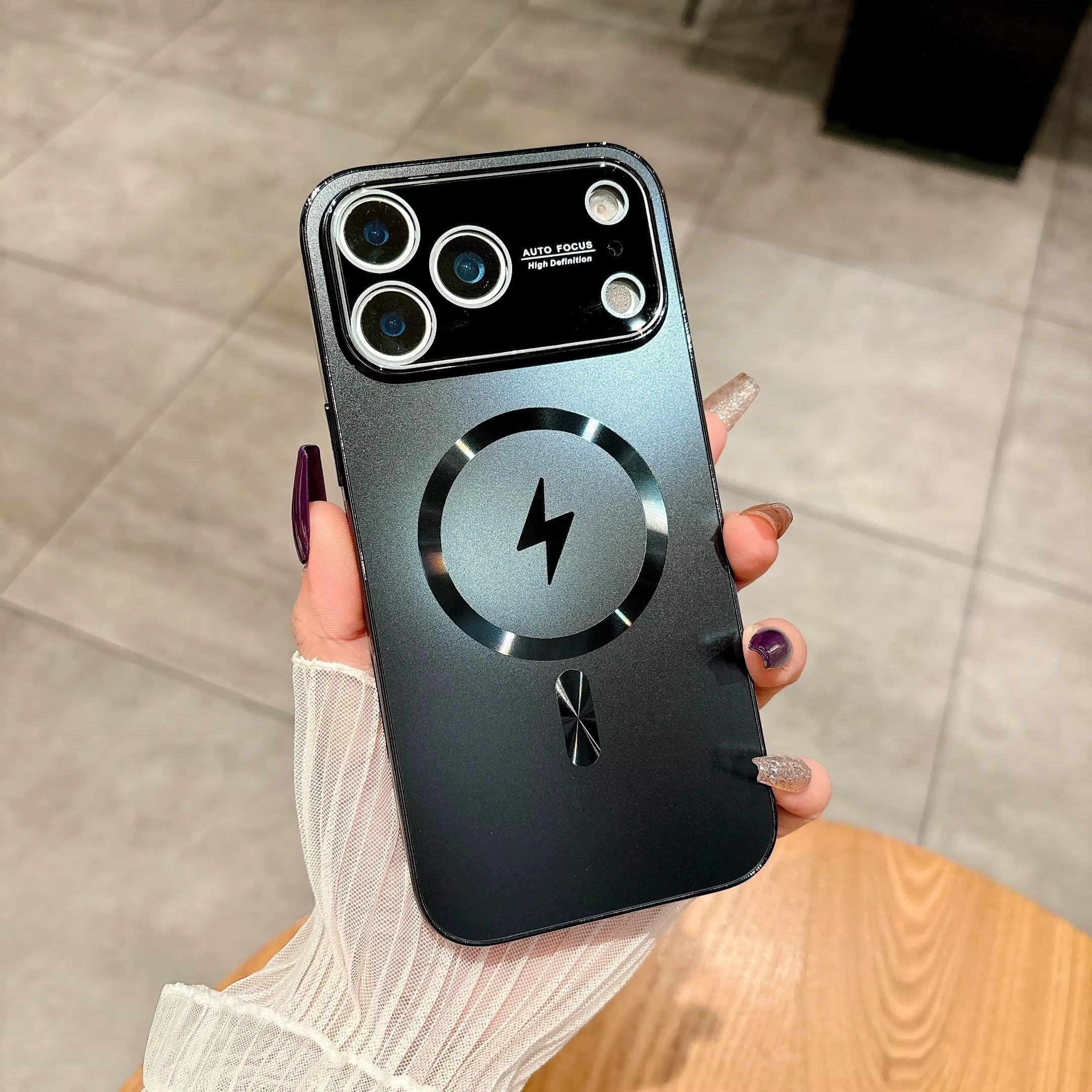 Luxury iPhone Case — MagSafe Matte Plating Cover with Full-Lens Protection, Shockproof Anti-Fingerprint Design and Non-Slip Dustproof Finish