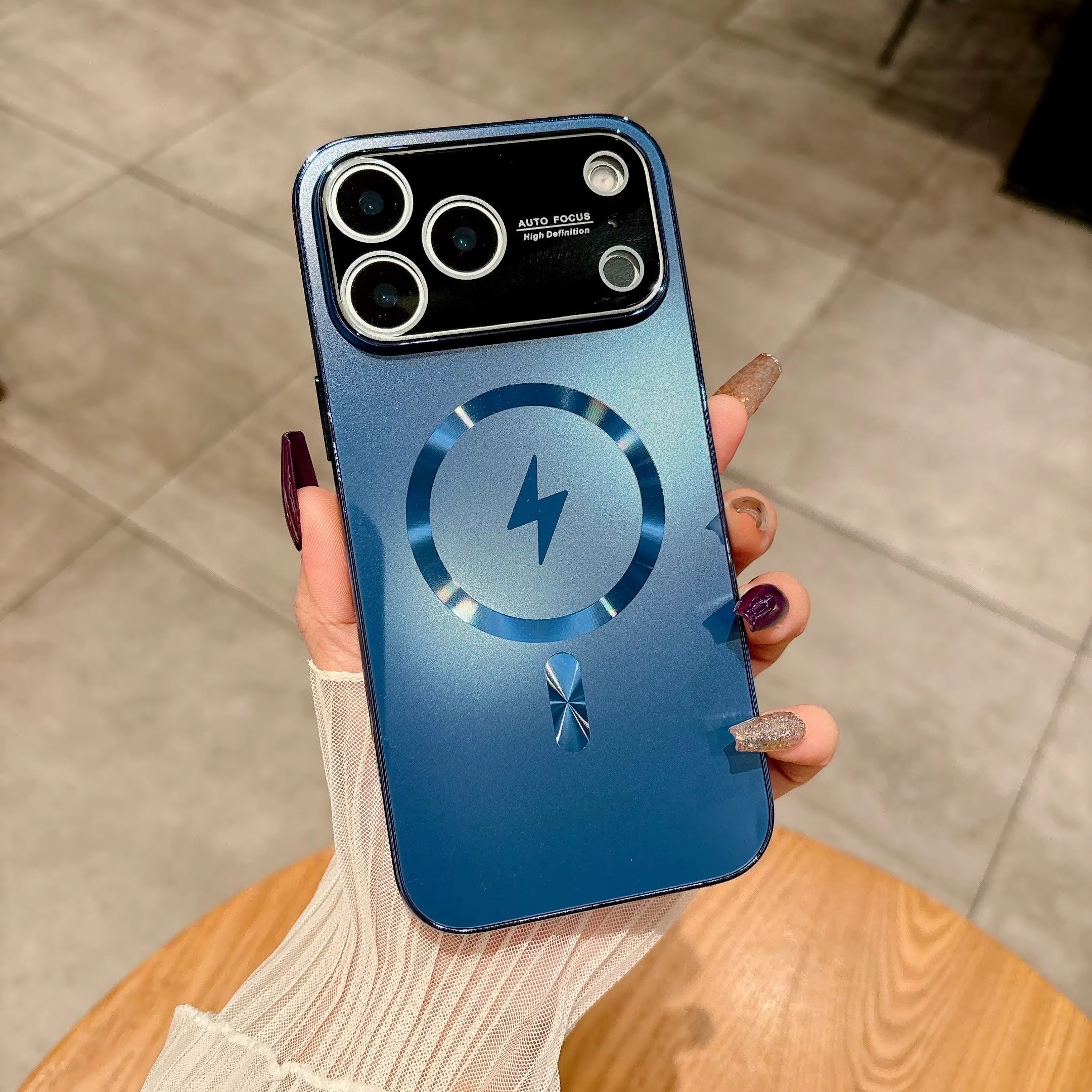 Luxury iPhone Case — MagSafe Matte Plating Cover with Full-Lens Protection, Shockproof Anti-Fingerprint Design and Non-Slip Dustproof Finish