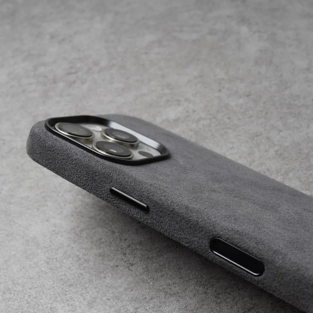 Luxury iPhone Case — MagSafe Suede Leather Cover with Supercar-Inspired Interior Design, Anti-Fingerprint Matte Finish and Non-Slip Protection