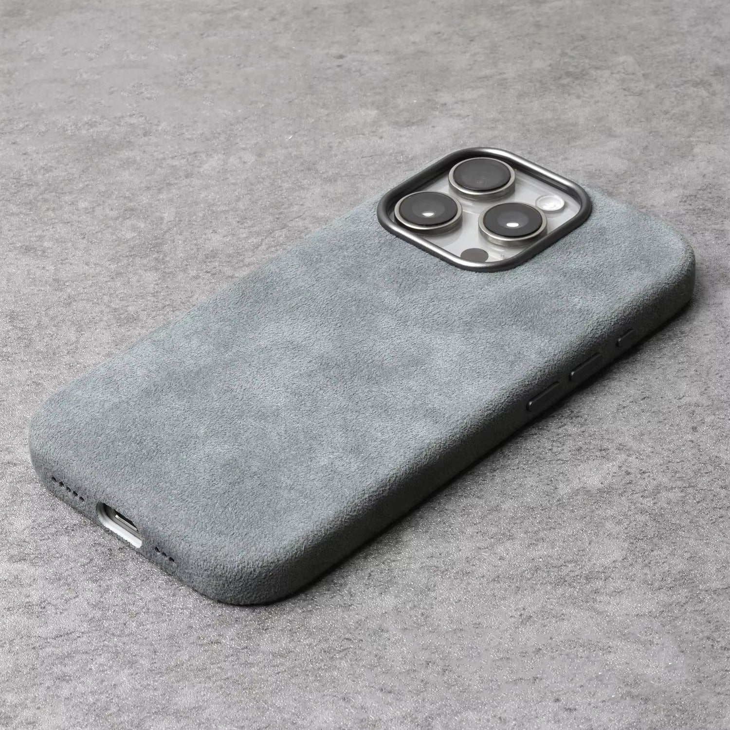 Luxury iPhone Case — MagSafe Suede Leather Cover with Supercar-Inspired Interior Design, Anti-Fingerprint Matte Finish and Non-Slip Protection