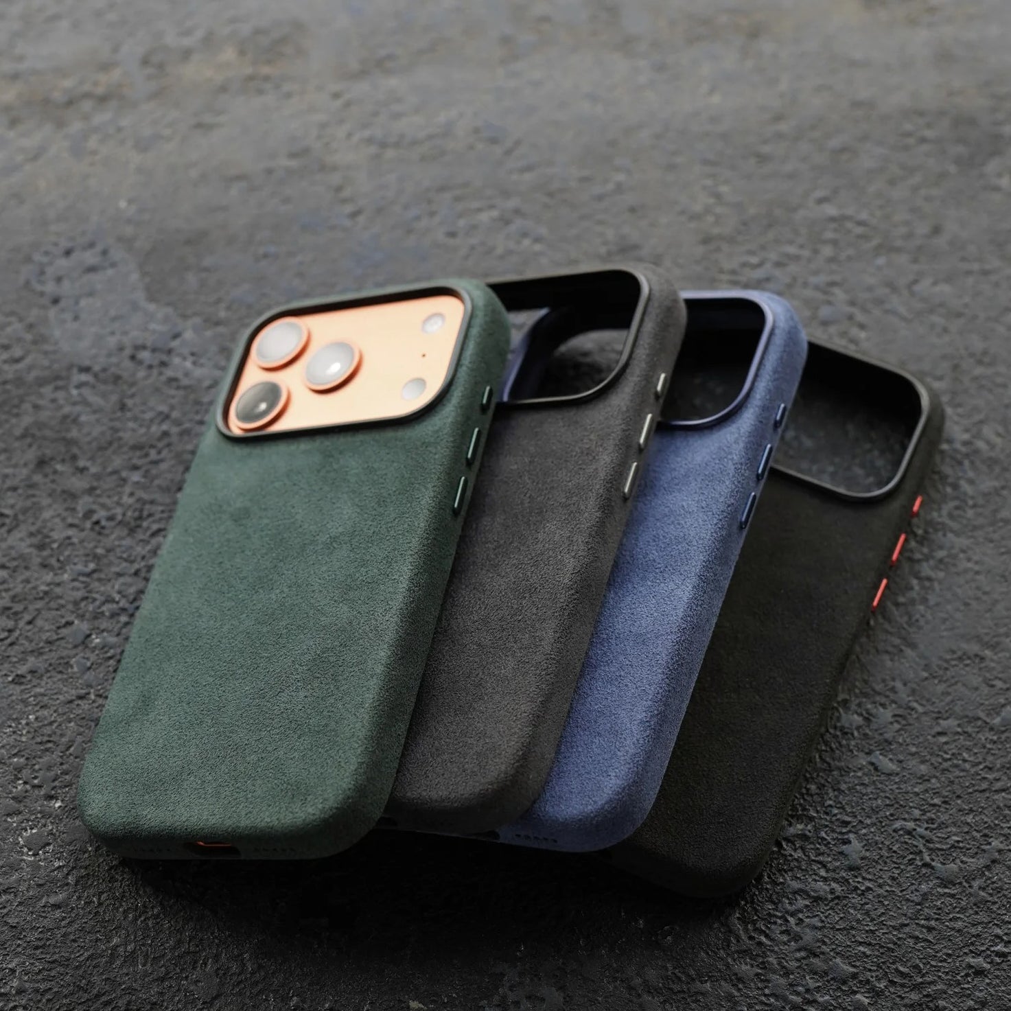 Luxury iPhone Case — MagSafe Suede Leather Cover with Supercar-Inspired Interior Design, Anti-Fingerprint Matte Finish and Non-Slip Protection