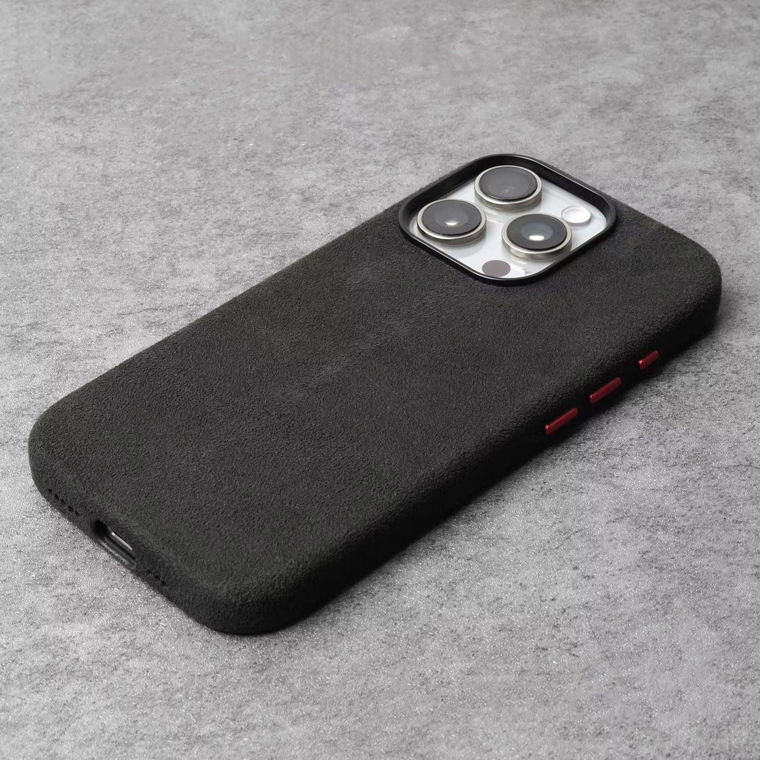 Luxury iPhone Case — MagSafe Suede Leather Cover with Supercar-Inspired Interior Design, Anti-Fingerprint Matte Finish and Non-Slip Protection