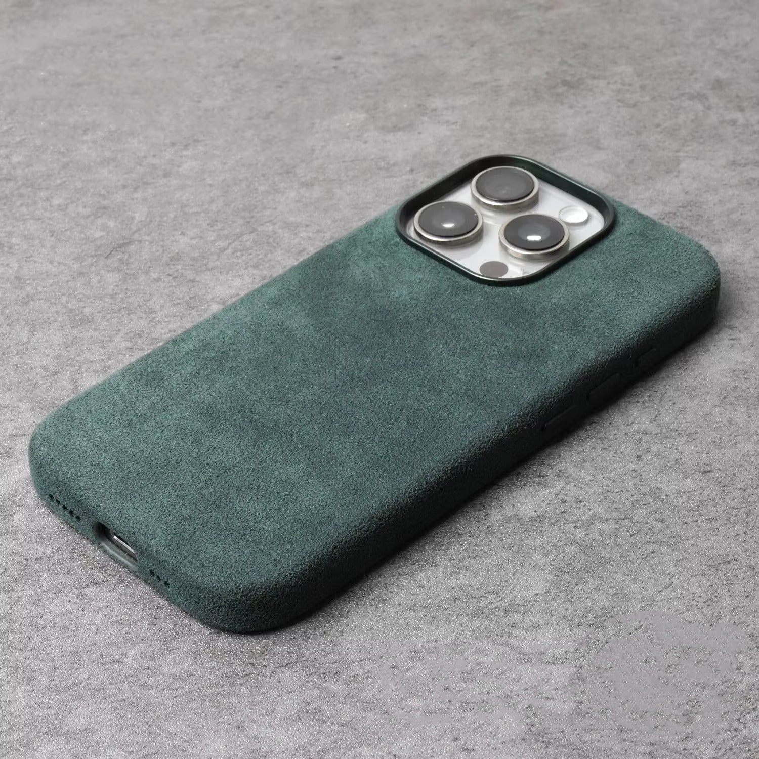 Luxury iPhone Case — MagSafe Suede Leather Cover with Supercar-Inspired Interior Design, Anti-Fingerprint Matte Finish and Non-Slip Protection