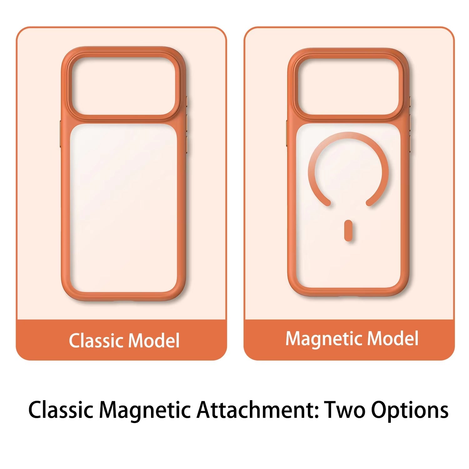 Luxury iPhone Case — MagSafe Transparent Soft Cover with Metal Buttons, Skin-Feel Matte Design, Shockproof Anti-Fingerprint Non-Slip Protection