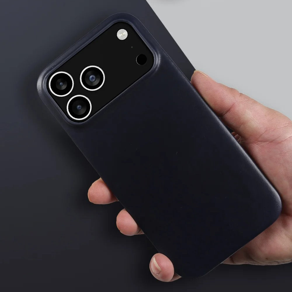 Luxury iPhone Case — MagSafe Vintage Oil-Wax Genuine Leather Cover with Full-Covered Shockproof Protection, Dustproof Anti-Slip Design