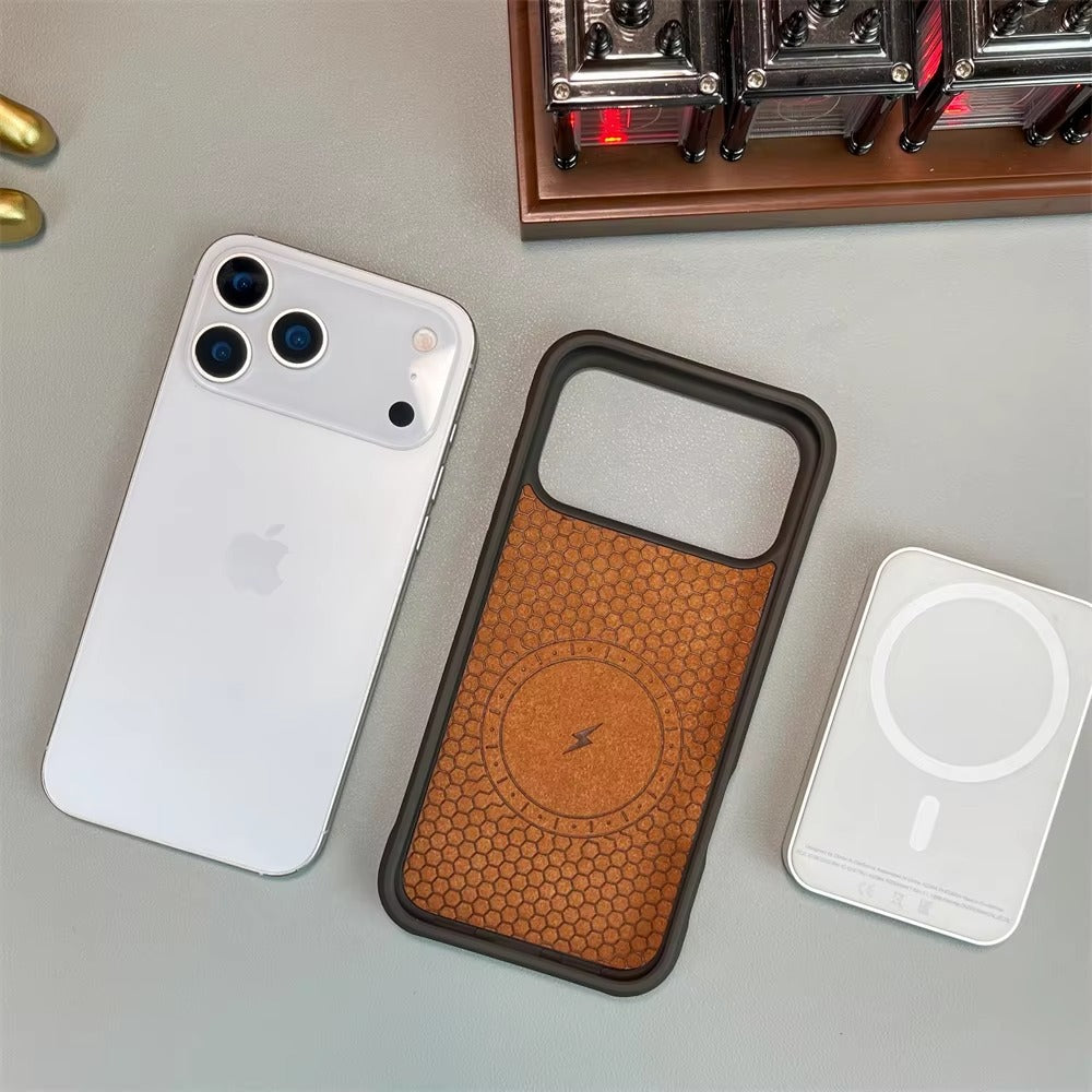 Luxury iPhone Case — Magnetic Carbon-Fiber Armor Cover with Frosted Matte Finish, Shockproof Bumper Design and MagSafe Compatibility