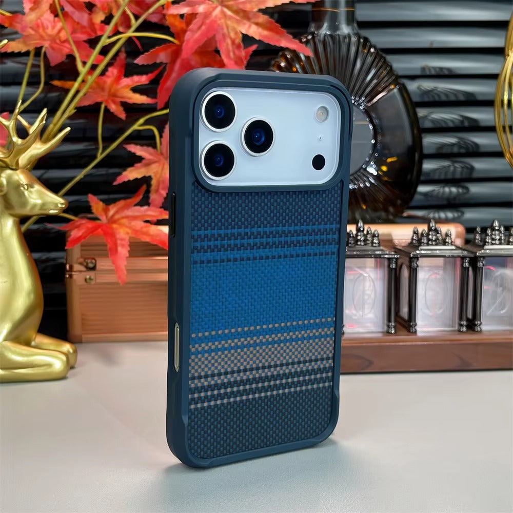 Luxury iPhone Case — Magnetic Carbon-Fiber Armor Cover with Frosted Matte Finish, Shockproof Bumper Design and MagSafe Compatibility