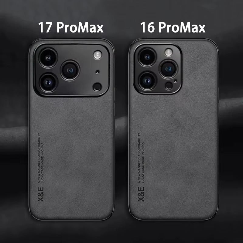 Luxury iPhone Case — Magnetic Sheepskin Leather Soft Bumper Cover with Shockproof Matte Anti-Fingerprint Design & Non-Slip Dustproof Protection