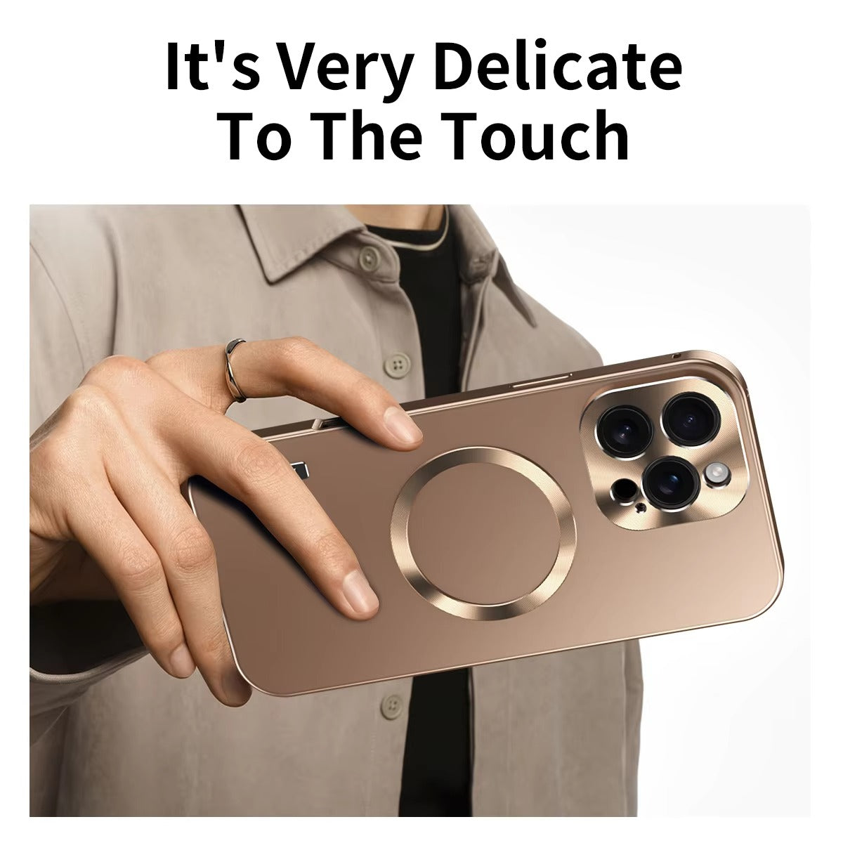 Luxury iPhone Case — Magnetic, Shockproof, Anti-Fingerprint, Anti-Scratch, Dustproof Non-Slip Ultra-Thin Matte Titanium Alloy Back Cover with All-Aluminum Metal Shell