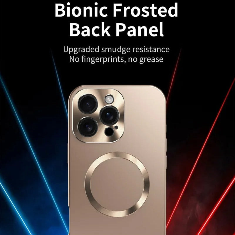 Luxury iPhone Case — Magnetic, Shockproof, Anti-Fingerprint, Anti-Scratch, Dustproof Non-Slip Ultra-Thin Matte Titanium Alloy Back Cover with All-Aluminum Metal Shell