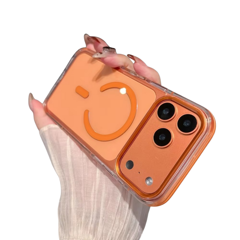 Luxury iPhone Case — Magnetic, Shockproof, Anti-Fingerprint, Anti-Scratch, Dustproof Transparent Non-Slip Half-Wrapped Cover with Soft Silicone Grip and MagSafe Charging Support