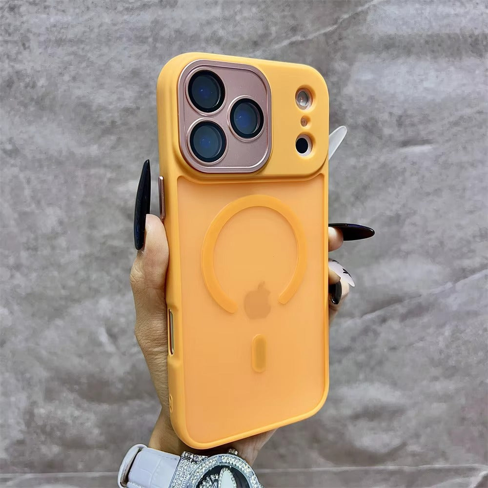 Luxury iPhone Case — Matte Magnetic Translucent Cover with MagSafe, Wireless Charging Support, Shockproof Anti-Fingerprint PC+TPU Design