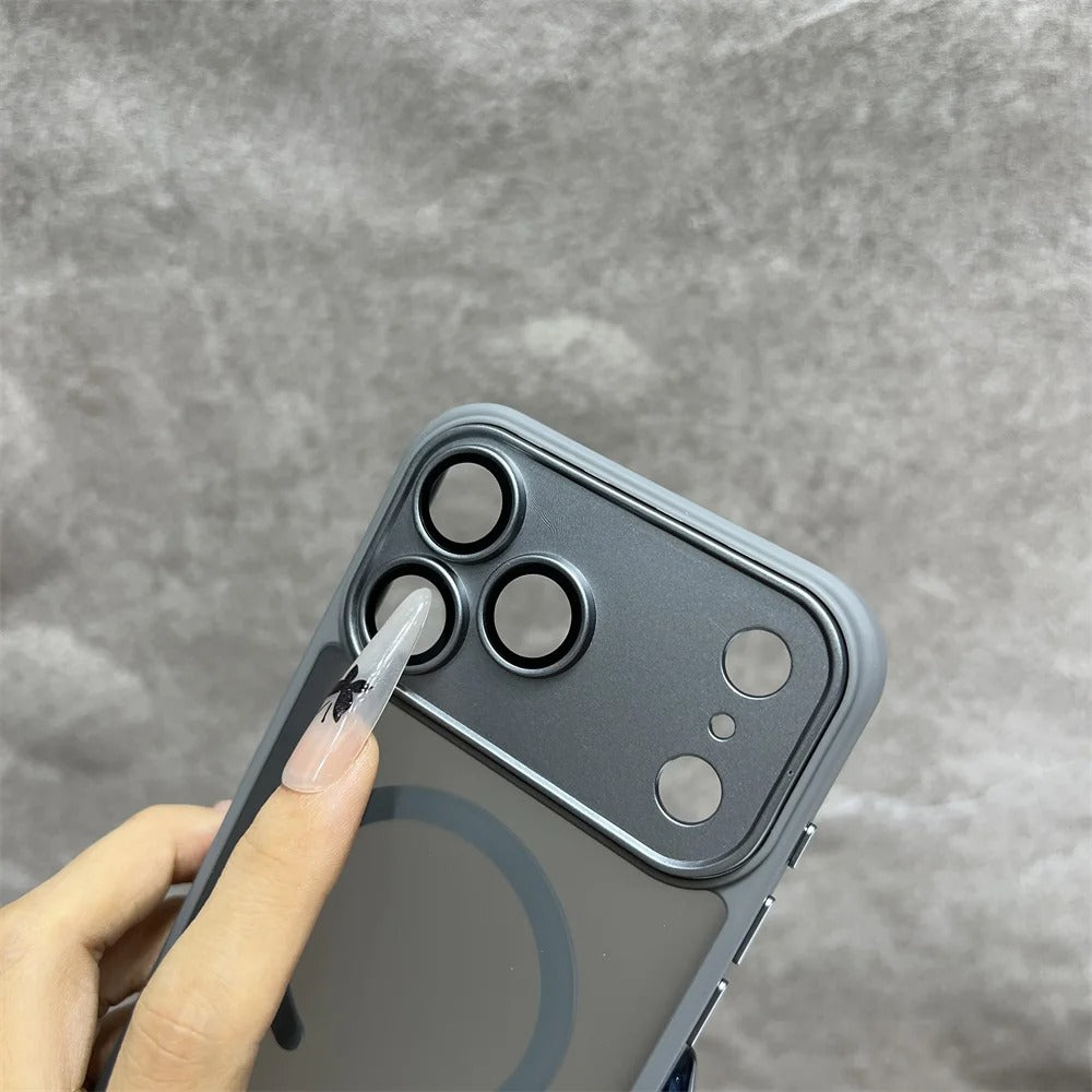 Luxury iPhone Case — Matte Magnetic Translucent Cover with MagSafe, Wireless Charging Support, Shockproof Anti-Fingerprint PC+TPU Design