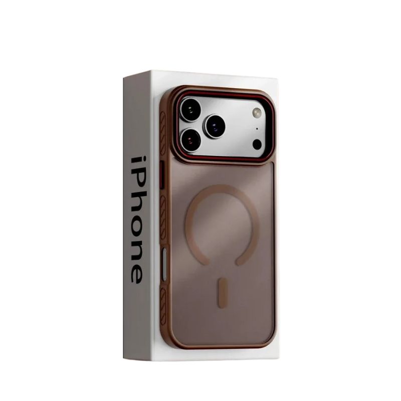 Luxury iPhone Case — Matte Transparent Magnetic Cover with MagSafe, Wireless Charging Support, Shockproof PC+TPU Protective Design